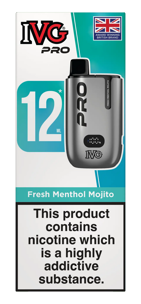 Buy cheapest online IVG Pro 12 Prefilled Vape Kit - Compliant June 1st (Ban Proof) Fresh Menthol Mojito at lowest price in uk