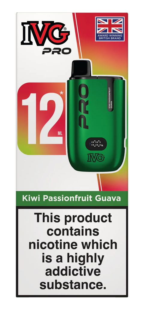 Buy cheapest online IVG Pro 12 Prefilled Vape Kit - Compliant June 1st (Ban Proof) Kiwi Passionfruit Guava at lowest price in uk