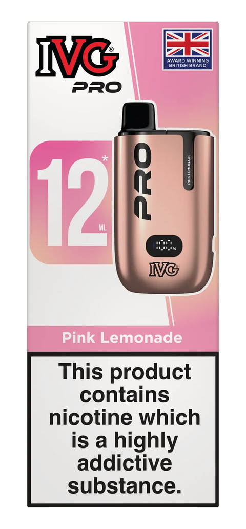 Buy cheapest online IVG Pro 12 Prefilled Vape Kit - Compliant June 1st (Ban Proof) Pink Lemonade at lowest price in uk