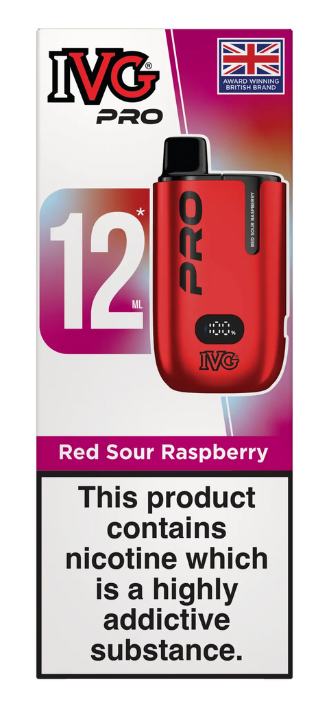 Buy cheapest online IVG Pro 12 Prefilled Vape Kit - Compliant June 1st (Ban Proof) Red Sour Raspberry at lowest price in uk