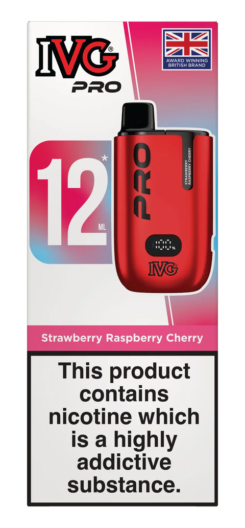 Buy cheapest online IVG Pro 12 Prefilled Vape Kit - Compliant June 1st (Ban Proof) Strawberry Raspberry Cherry at lowest price in uk