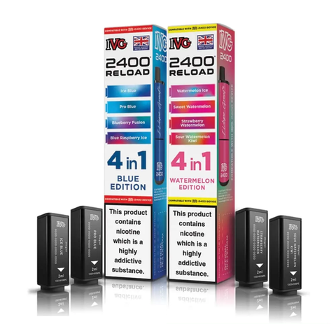 Buy cheapest online IVG 2400 4 in 1 Reload Refill Pods at lowest price in uk