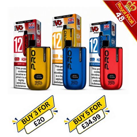 Buy cheapest online IVG Pro 12 Prefilled Vape Kit at lowest price in uk