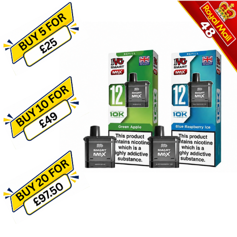 Buy cheapest online IVG Smart Max 10K Prefilled Pods at lowest price in uk