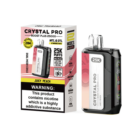 Buy cheapest online Crystal Pro Boost Plus 25k Disposable Vape Box of 5 at lowest price in uk