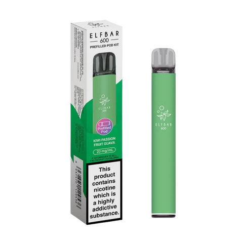 Buy cheapest online Elfbar 600 Prefilled Pod Kit - Complaint June 1st (Ban Proof) Kiwi Passion Fruit Guava at lowest price in uk