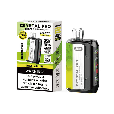 Buy cheapest online Crystal Pro Boost Plus 25k Disposable Vape Box of 5 at lowest price in uk