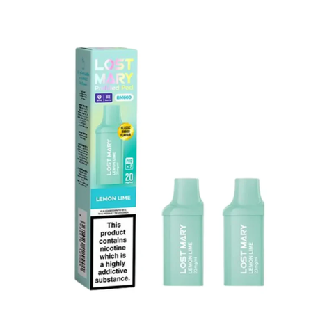 Buy cheapest online Lost Mary BM600 Replacement Pods - Pack of 2 Lemon Lime at lowest price in uk