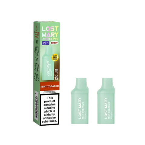 Buy cheapest online Lost Mary BM600 Replacement Pods - Pack of 2 Mint Tobacco at lowest price in uk