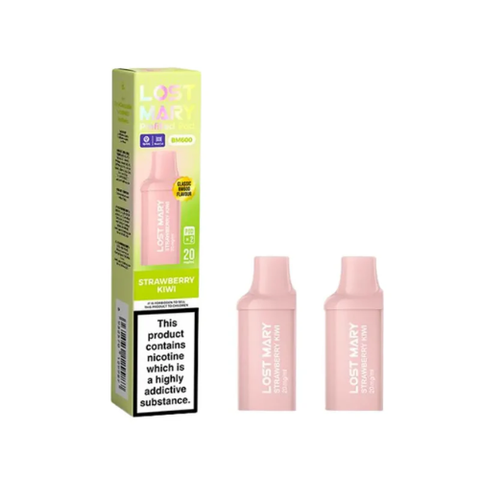 Buy cheapest online Lost Mary BM600 Replacement Pods - Pack of 2 Strawberry Kiwi at lowest price in uk