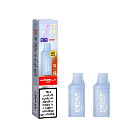 Buy cheapest online Lost Mary BM600 Replacement Pods - Pack of 2 Watermelon Ice at lowest price in uk