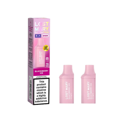Buy cheapest online Lost Mary BM600 Replacement Pods - Pack of 2 Blackberry Ice at lowest price in uk