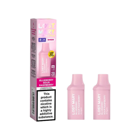 Buy cheapest online Lost Mary BM600 Replacement Pods - Pack of 2 Blueberry Sour Raspberry at lowest price in uk