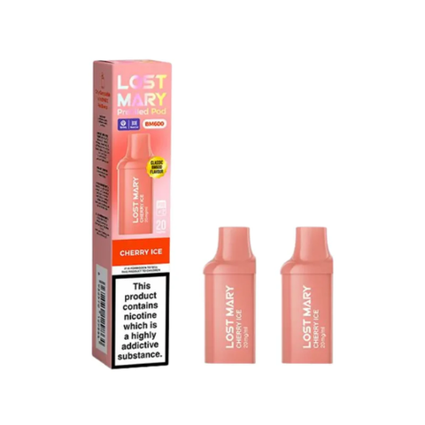 Buy cheapest online Lost Mary BM600 Replacement Pods - Pack of 2 Cherry Ice at lowest price in uk