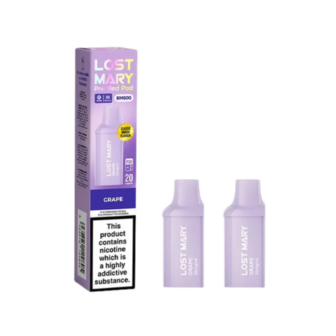 Buy cheapest online Lost Mary BM600 Replacement Pods - Pack of 2 Grape at lowest price in uk