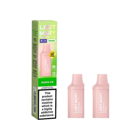 Buy cheapest online Lost Mary BM600 Replacement Pods - Pack of 2 Guava Ice at lowest price in uk