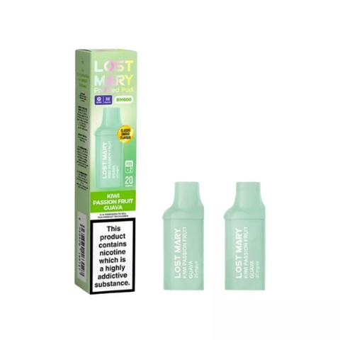 Buy cheapest online Lost Mary BM600 Replacement Pods - Pack of 2 Kiwi Passionfruit Guava at lowest price in uk
