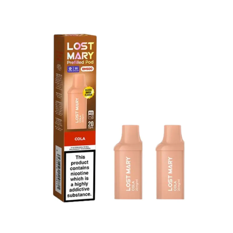 Buy cheapest online Lost Mary BM600 Replacement Pods - Pack of 2 Cola at lowest price in uk