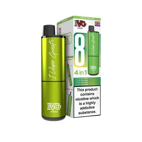 Buy cheapest online IVG 2400 Prefilled Pod Kit - Complaint June 1st (Ban Proof) Lemon & Lime at lowest price in uk
