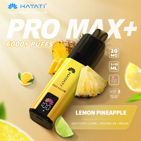 Buy cheapest online Hayati Pro Max+ 6000 Pod Kit - Complaint June 1st (Ban Proof) Lemon Pineapple at lowest price in uk