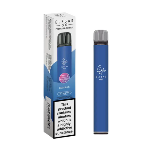 Buy cheapest online Elfbar 600 Prefilled Pod Kit - Complaint June 1st (Ban Proof) Mad Blue at lowest price in uk