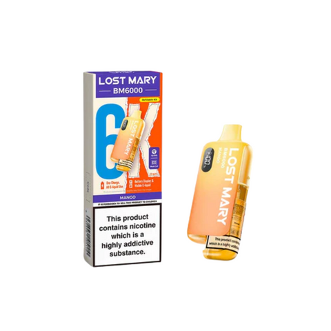 Buy cheapest online Lost Mary BM6000 Prefilled Pod Kit - Box of 5 (Ban Proof) Mango at lowest price in uk