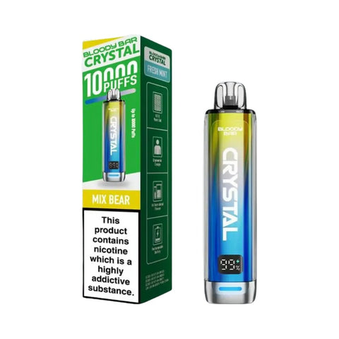 Buy cheapest online Bloody Bar Crystal 10k Vape Kit - Complaint June 1st (Ban Proof) Mix Bear at lowest price in uk