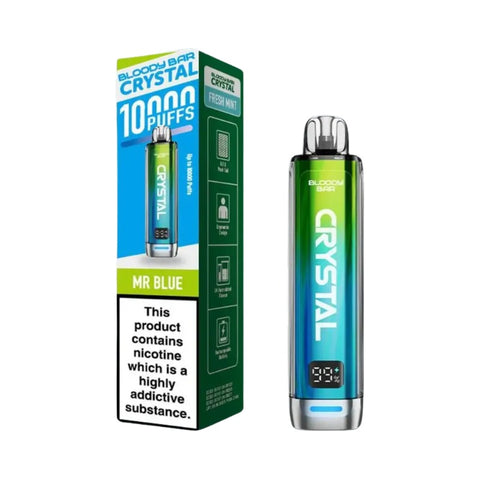 Buy cheapest online Bloody Bar Crystal 10k Vape Kit - Complaint June 1st (Ban Proof) Mr Blue at lowest price in uk