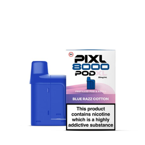 Buy cheapest online PIXL 8000 Prefilled Pods Blue Razz Cotton at lowest price in uk