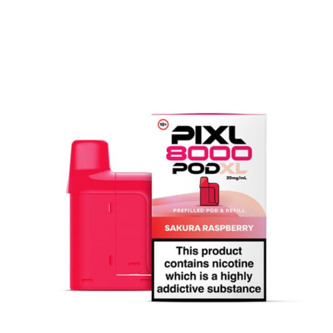 Buy cheapest online PIXL 8000 Prefilled Pods Sakura Raspberry at lowest price in uk