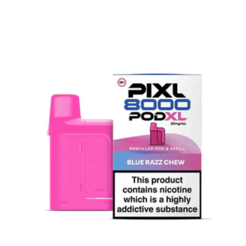 Buy cheapest online PIXL 8000 Prefilled Pods Blue Razz Chew at lowest price in uk