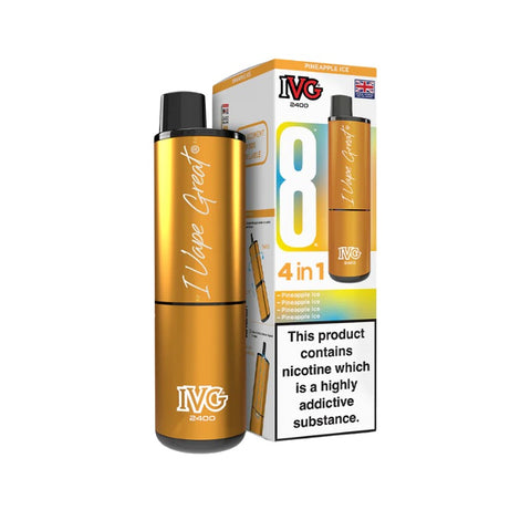 Buy cheapest online IVG 2400 Prefilled Pod Kit - Complaint June 1st (Ban Proof) Pineapple Ice at lowest price in uk