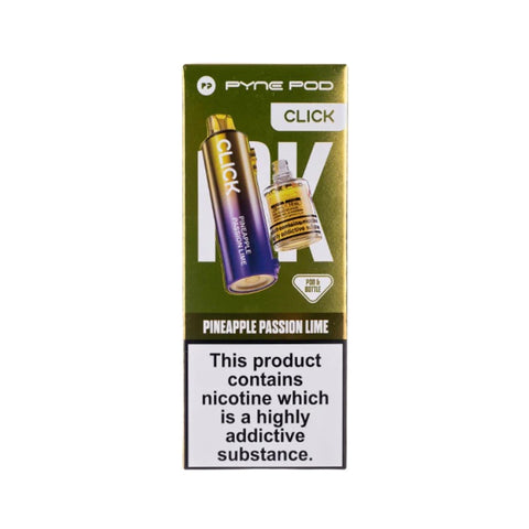 Buy cheapest online Pyne Pod Click 50000 Puffs Prefilled Pods (Ban Proof) Pineapple Passion Lime at lowest price in uk