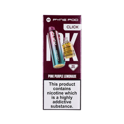 Buy cheapest online Pyne Pod Click 50000 Puffs Prefilled Pods (Ban Proof) Pink Purple Lemonade at lowest price in uk