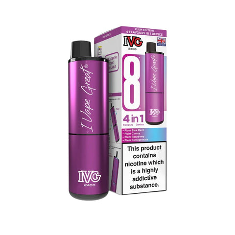 Buy cheapest online IVG 2400 Prefilled Pod Kit - Complaint June 1st (Ban Proof) Plum Edition (4 in 1) at lowest price in uk