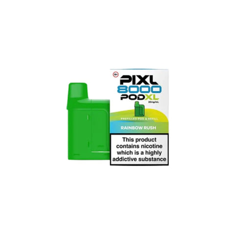 Buy cheapest online PIXL 8000 Prefilled Pods - Compliant June 1st (Ban Proof) Rainbow Rush at lowest price in uk