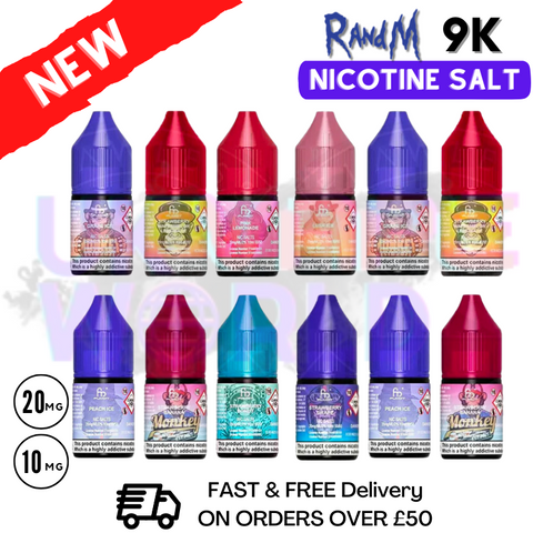 Buy cheapest online RandM Tornado 9000 Nic Salt 10ML eLiquid at lowest price in uk