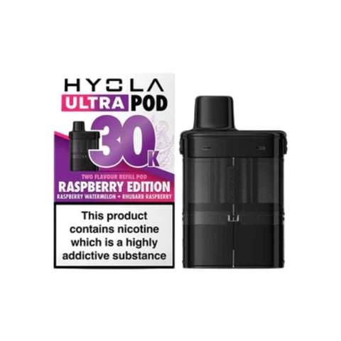 Buy cheapest online Hyola Ultra 30K Prefilled Pods - Compliant Post June 1st (Ban Proof) Raspberry Edition at lowest price in uk