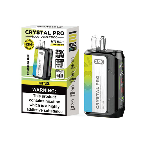 Buy cheapest online Crystal Pro Boost Plus 25k Disposable Vape Box of 5 at lowest price in uk
