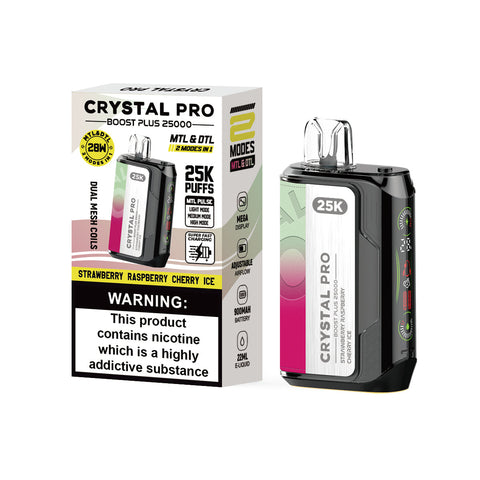 Buy cheapest online Crystal Pro Boost Plus 25k Disposable Vape Box of 5 at lowest price in uk