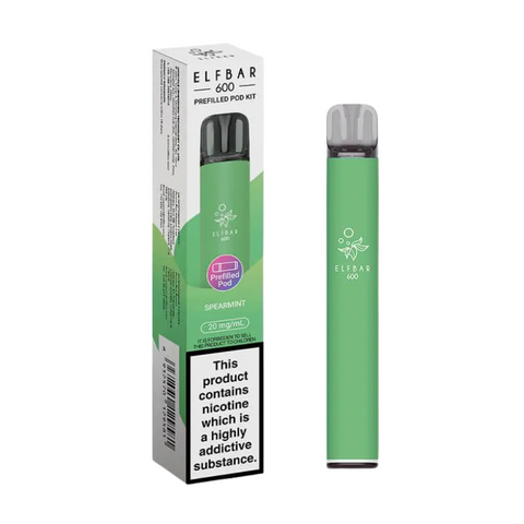 Buy cheapest online Elfbar 600 Prefilled Pod Kit - Complaint June 1st (Ban Proof) Spearmint at lowest price in uk