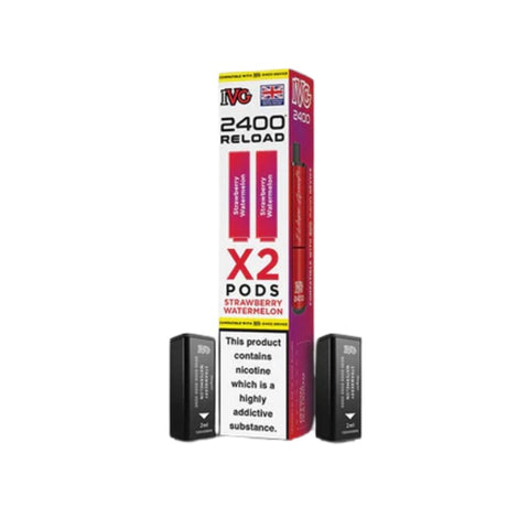 Buy cheapest online IVG 2400 2 In 1 Reload Pods 20mg - Compliant June 1st (Ban Proof) Strawberry Watermelon at lowest price in uk