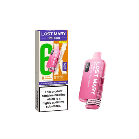 Buy cheapest online Lost Mary BM6000 Prefilled Pod Kit - Box of 5 (Ban Proof) Strawberry Watermelon at lowest price in uk