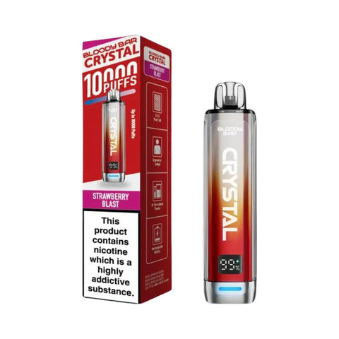 Buy cheapest online Bloody Bar Crystal 10k Vape Kit - Complaint June 1st (Ban Proof) Strawberry Blast at lowest price in uk