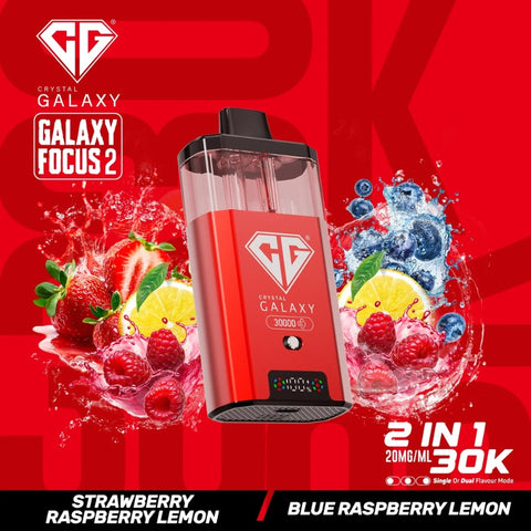 Buy cheapest online Crystal Galaxy Focus 2 30000 Puffs - Complaint June 1st (Ban Proof) Blue Raspberry Lemon at lowest price in uk