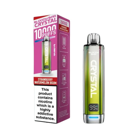 Buy cheapest online Bloody Bar Crystal 10k Vape Kit - Complaint June 1st (Ban Proof) Strawberry Watermelon Bubble Gum at lowest price in uk
