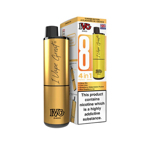 Buy cheapest online IVG 2400 Prefilled Pod Kit - Complaint June 1st (Ban Proof) Summer Edition (4 in 1) at lowest price in uk