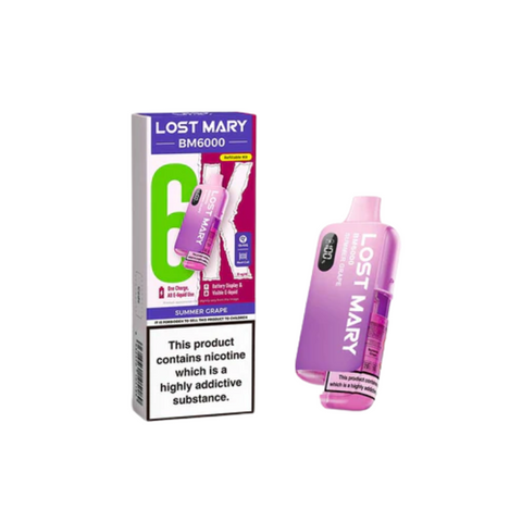 Buy cheapest online Lost Mary BM6000 Prefilled Pod Kit - Box of 5 (Ban Proof) Summer Grape at lowest price in uk