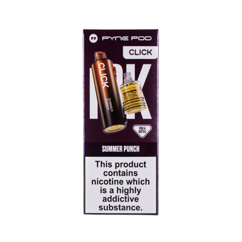 Buy cheapest online Pyne Pod Click 50000 Puffs Prefilled Pods (Ban Proof) Summer Punch at lowest price in uk