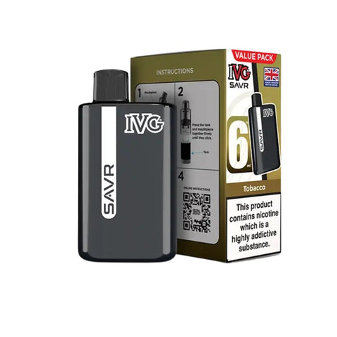 Buy cheapest online IVG SAVR 3000 Puffs Prefilled Pod Vape Kit - Complaint June 1st (Ban Proof) Tobacco at lowest price in uk